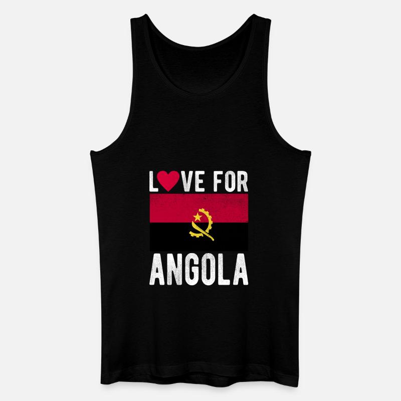Angola Souvenir - Männer Bio Tank Top - Schwarz
