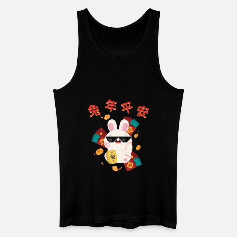 Ratte Chinesisches Sternzeichen - Männer Bio Tank Top - Schwarz