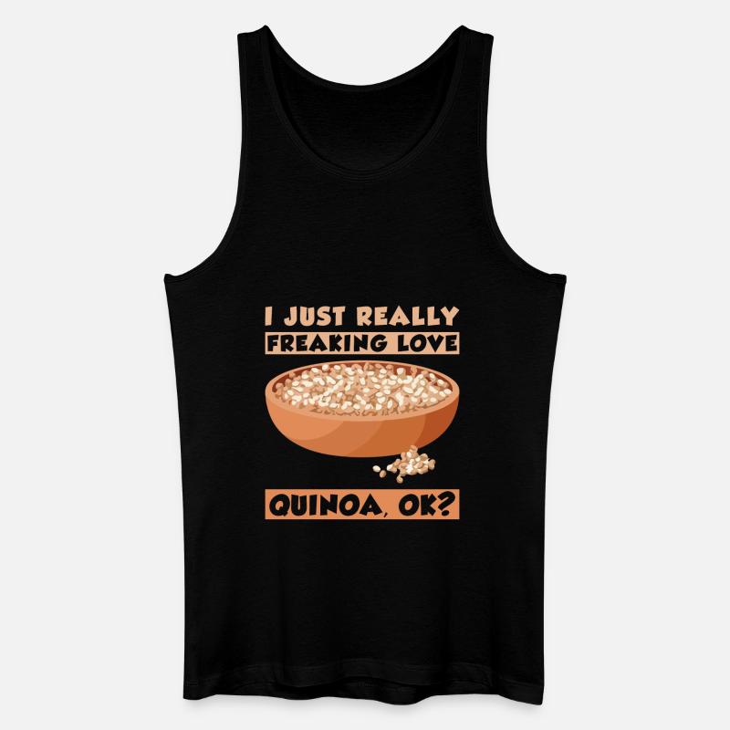 Quinoa Spruch - Männer Bio Tank Top - Schwarz