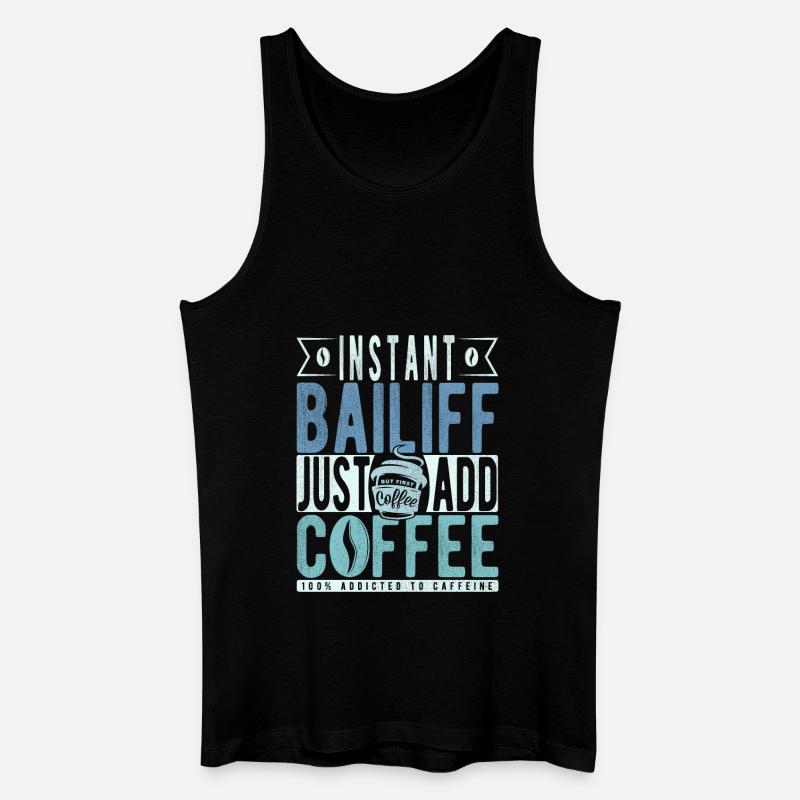 Buchalter Kaffee Spruch - Männer Bio Tank Top - Schwarz