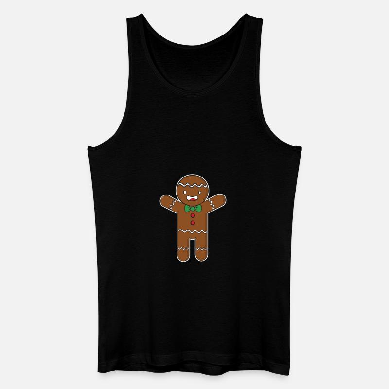 Lebkuchenmann - Männer Bio Tank Top - Schwarz