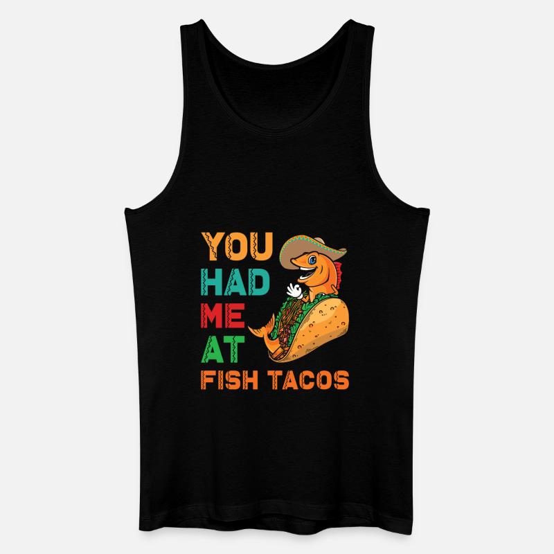 Fisch Tacos - Männer Bio Tank Top - Schwarz