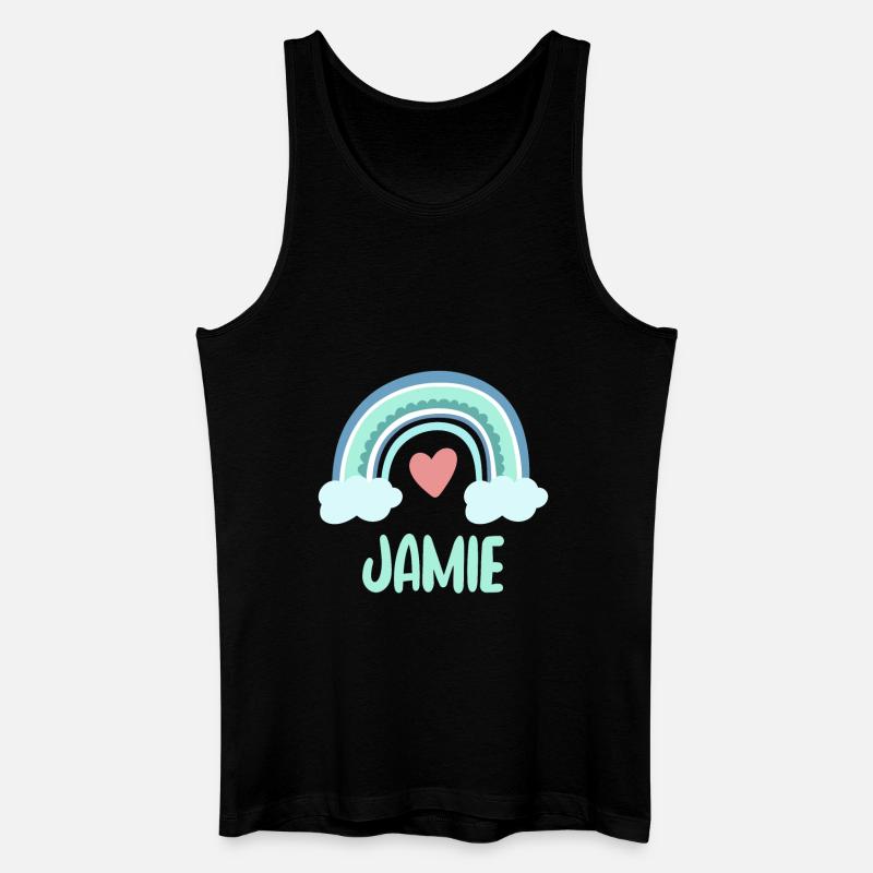 Jamie Name Regenbogen Baby - Männer Bio Tank Top - Schwarz