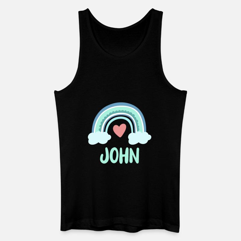 John Name Regenbogen Baby - Männer Bio Tank Top - Schwarz