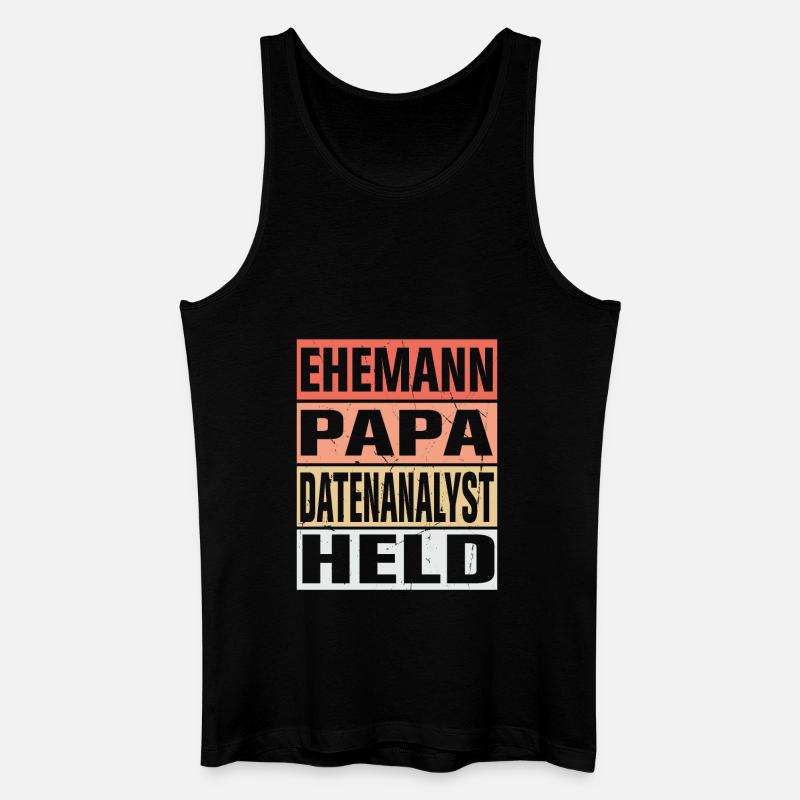 Datenanalyst Vater Ehemann Held - Männer Bio Tank Top - Schwarz