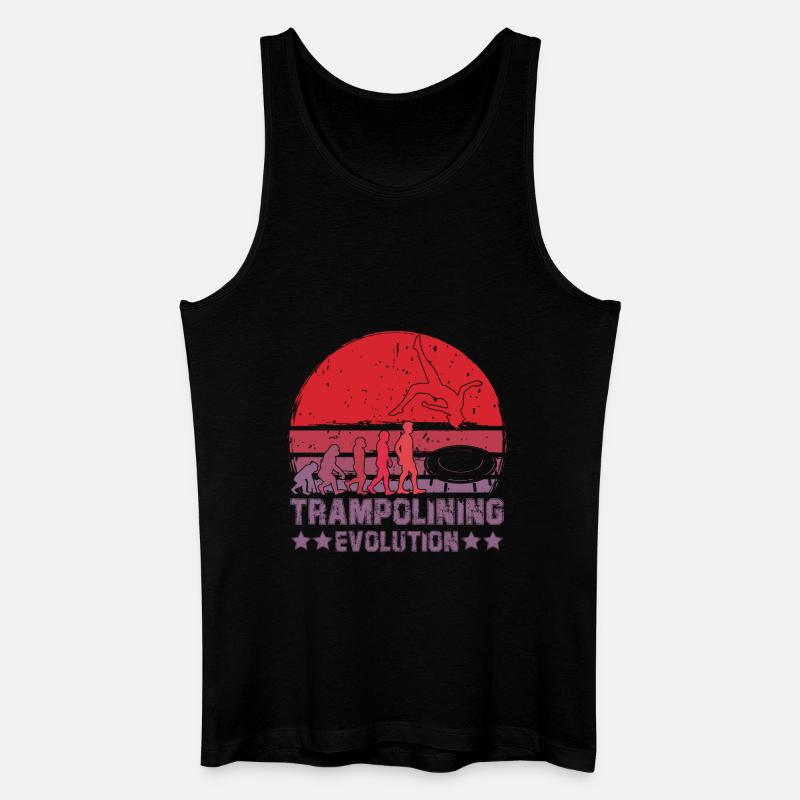 Evolution des Trampolinspringens - Männer Bio Tank Top - Schwarz