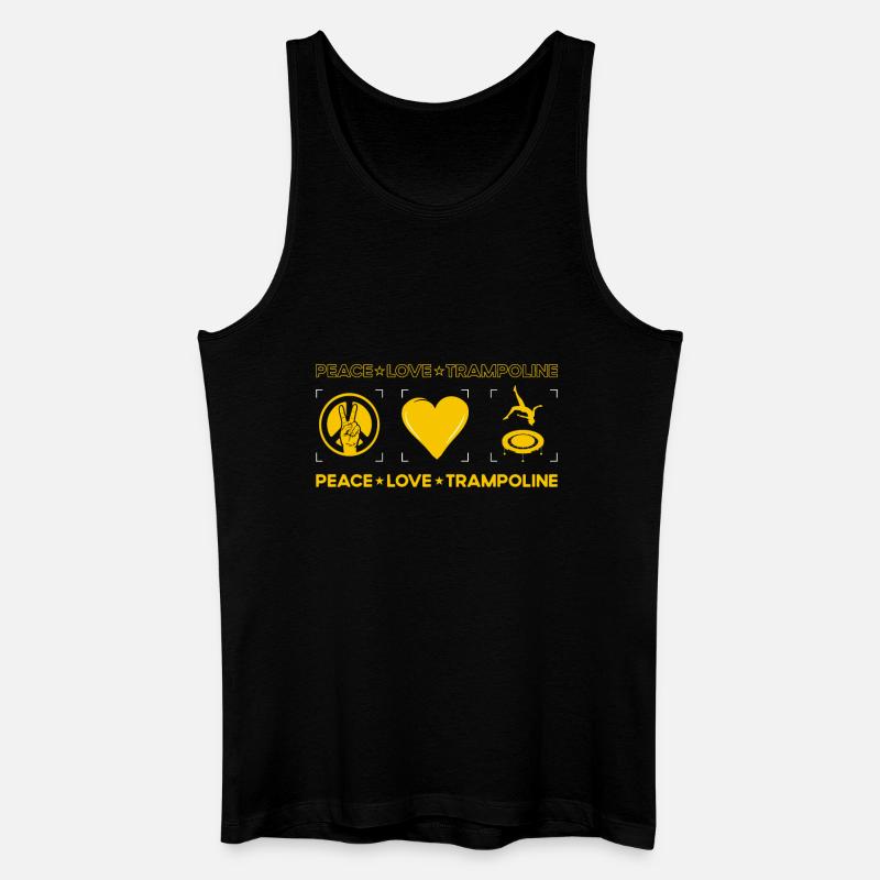 Peace Love Trampolin - Männer Bio Tank Top - Schwarz
