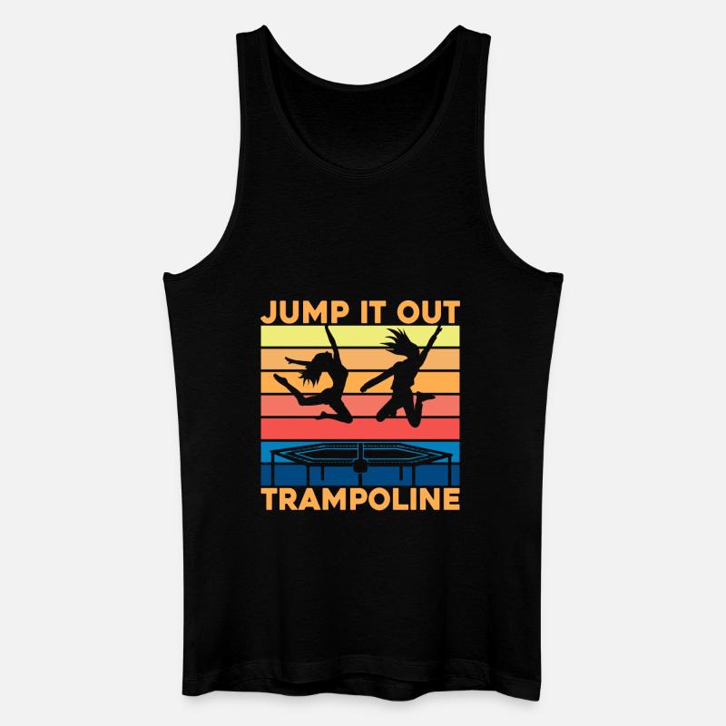 Herausspringen Trampolin - Männer Bio Tank Top - Schwarz