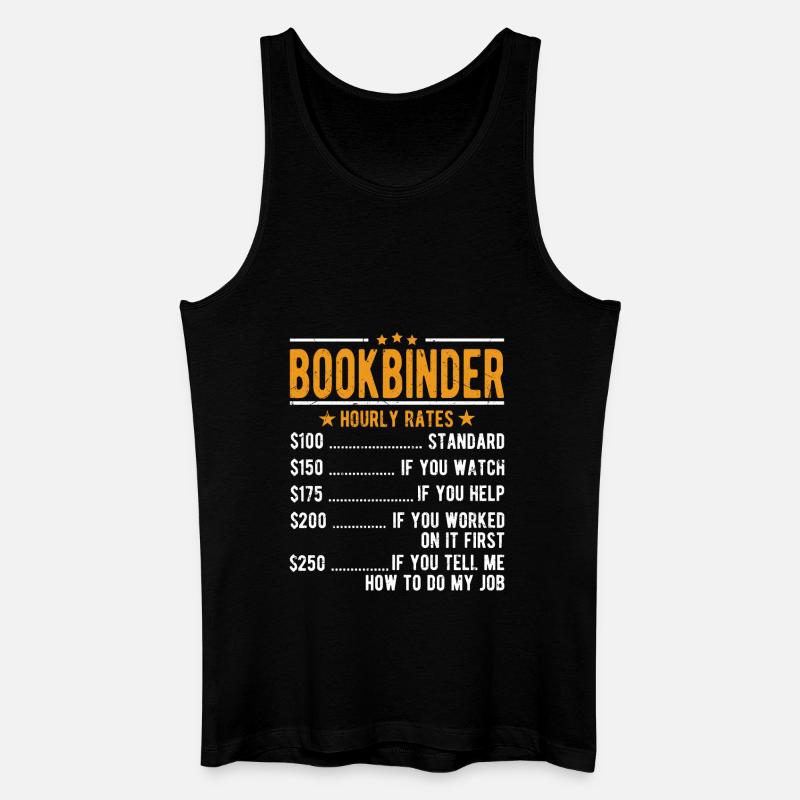 Buchbinder Stundenlohn - Männer Bio Tank Top - Schwarz