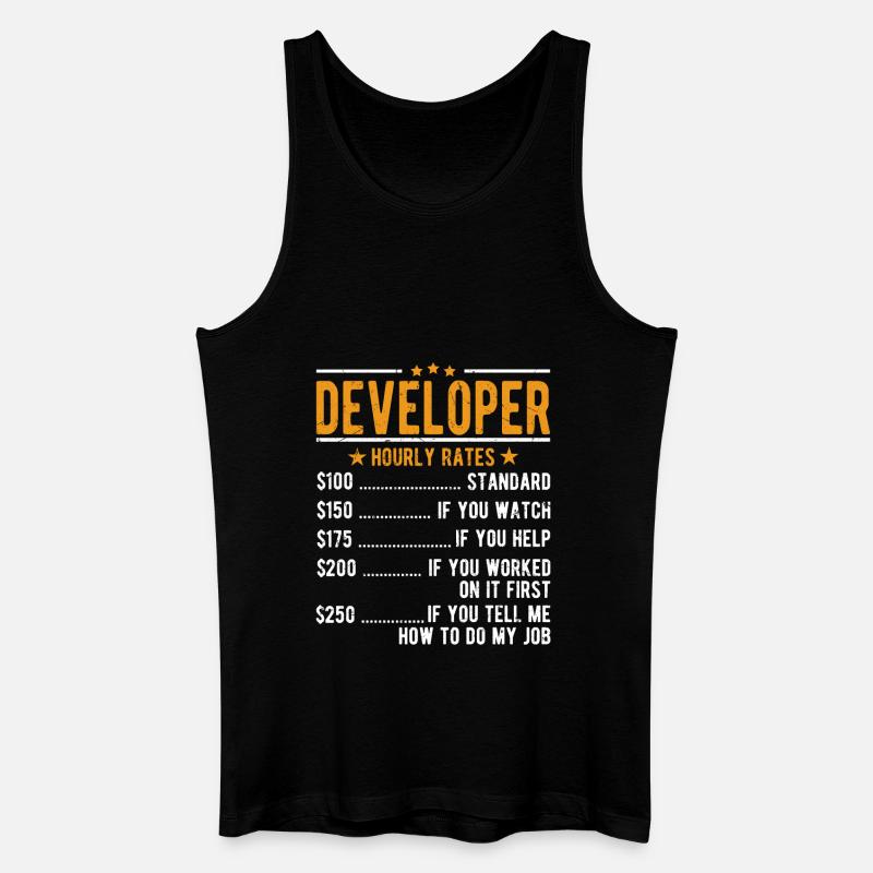Developer Hourly Wage - Men’s Organic Tank Top - black