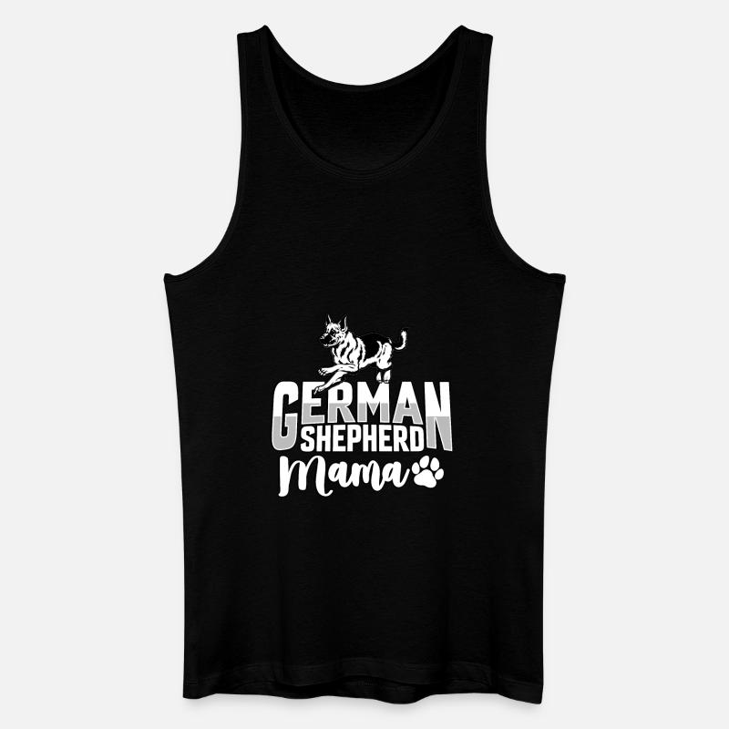 Deutscher Schäferhund Mama - Männer Bio Tank Top - Schwarz
