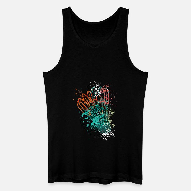 Splash Badminton shuttlecock - Männer Bio Tank Top - Schwarz