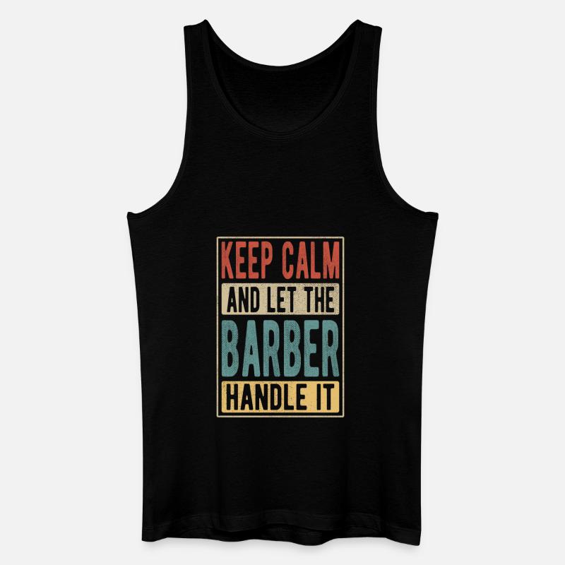 Barbier Retro Geschenk - Männer Bio Tank Top - Schwarz