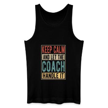 Cadeau Coach Rétro - Débardeur bio Homme - noir - Devant