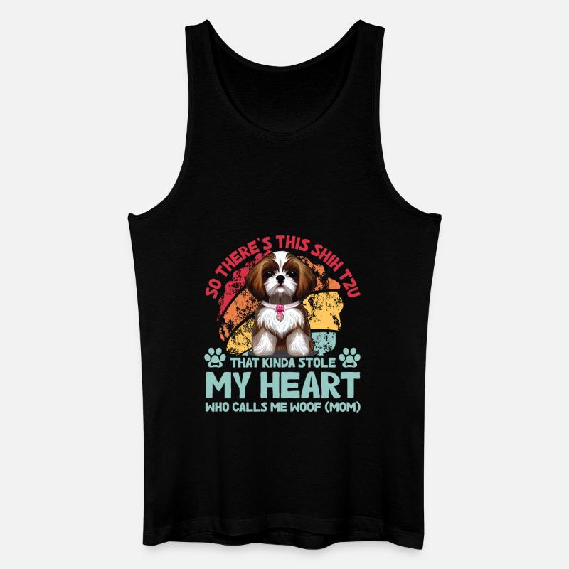 Shih Tzu Lustiger Spruch - Männer Bio Tank Top - Schwarz