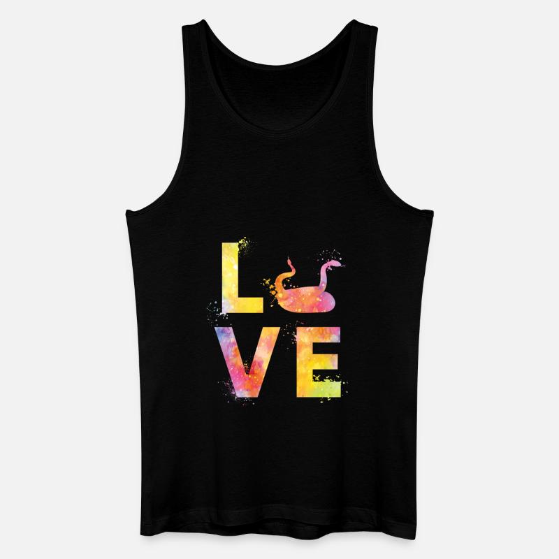 Schlangen liebe - Männer Bio Tank Top - Schwarz