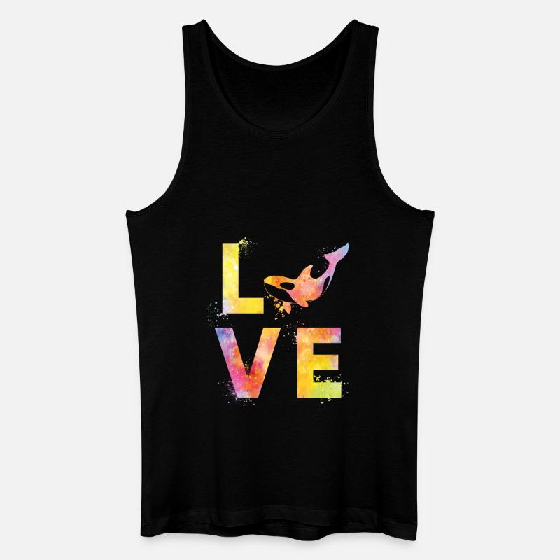 Orca liebe - Männer Bio Tank Top - Schwarz