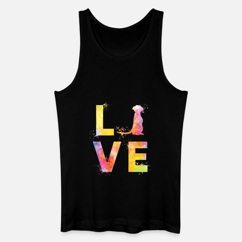 Erdmännchen liebe - Männer Bio Tank Top - Schwarz