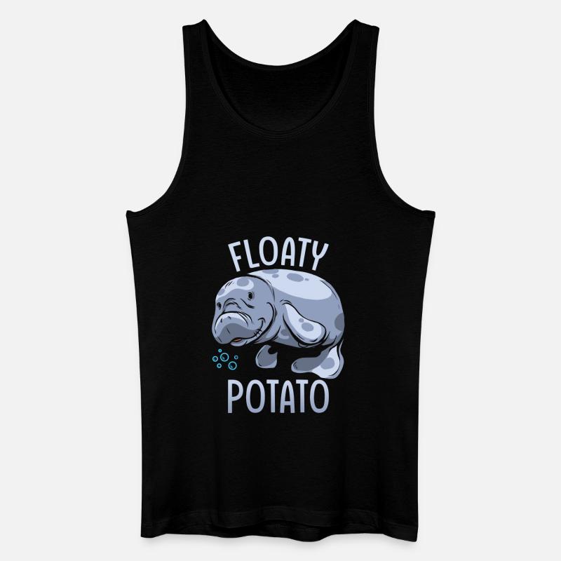 Manatee Floaty Potato Gift - Men’s Organic Tank Top - black