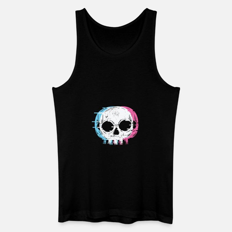 Schädel Gothic Styl - Männer Bio Tank Top - Schwarz