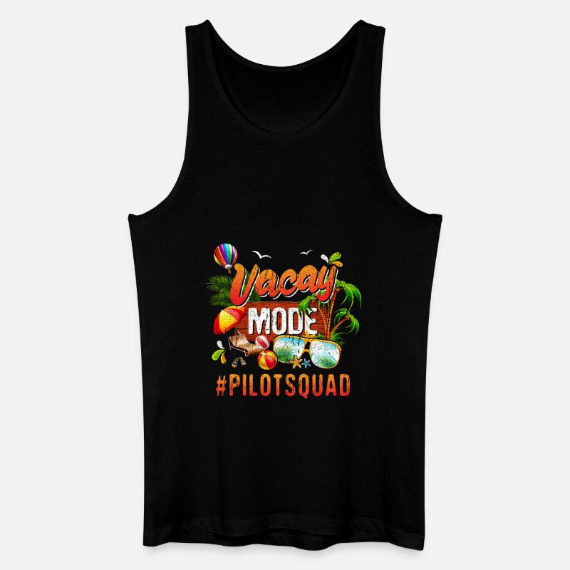Pilot Vacation Group #Pilotsquad - Men’s Organic Tank Top - black
