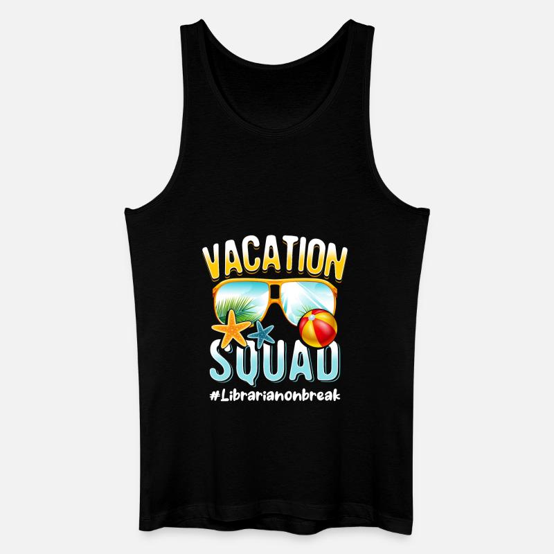 Librarian Vacation Squad #Librarianonbreak - Men’s Organic Tank Top - black