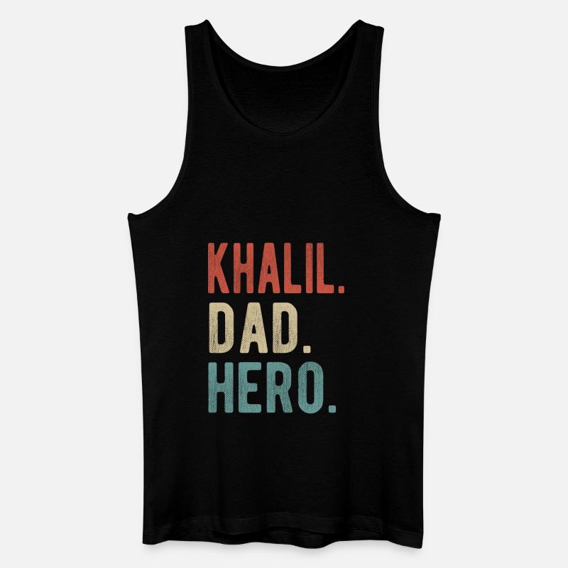 Khalil Papa Held - Männer Bio Tank Top - Schwarz