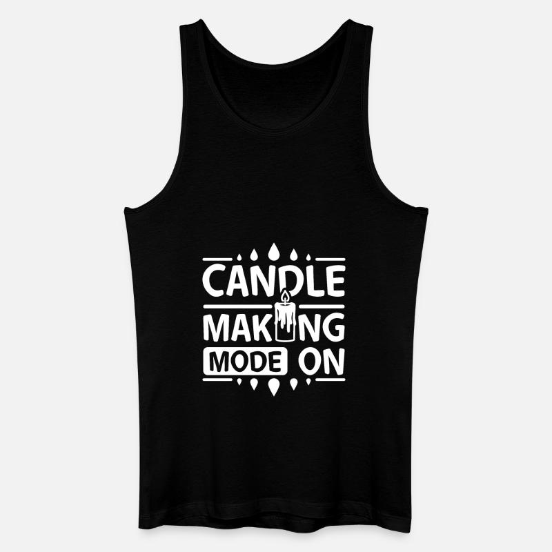 Candle making mode on - Men’s Organic Tank Top - black