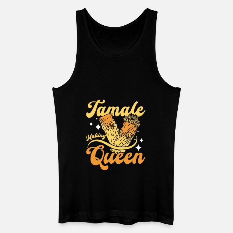 Tamale making queen - Männer Bio Tank Top - Schwarz