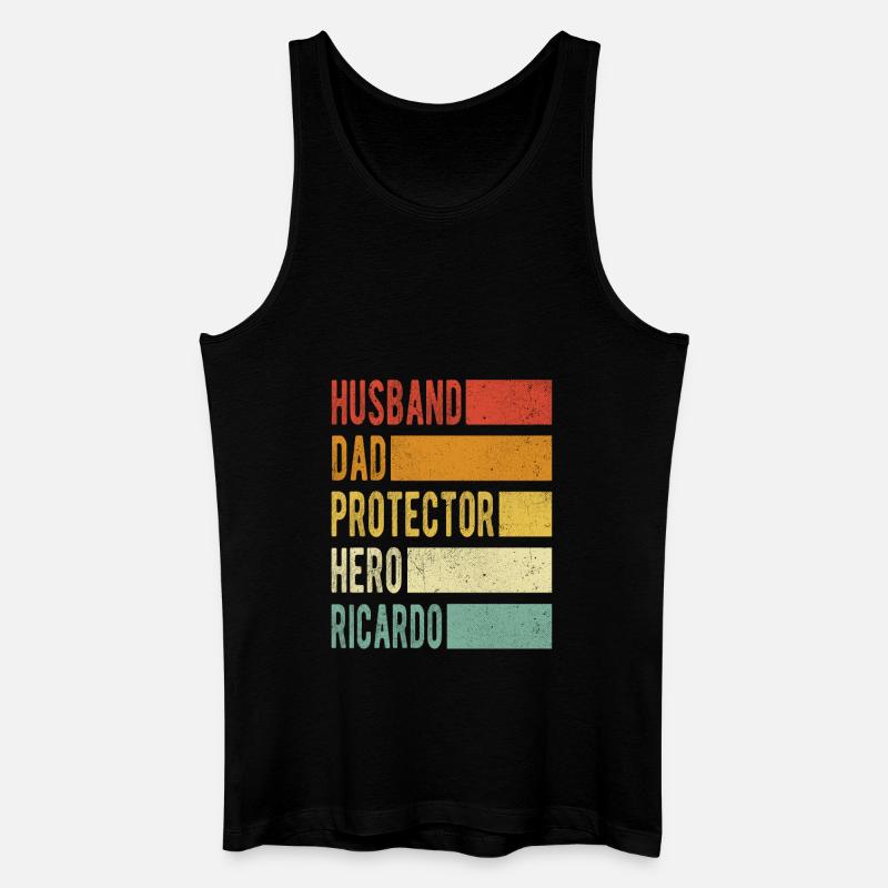 Ricardo Name Papa Geschenk - Männer Bio Tank Top - Schwarz