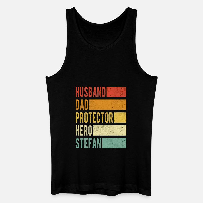 Stefan Name Papa Geschenk - Männer Bio Tank Top - Schwarz