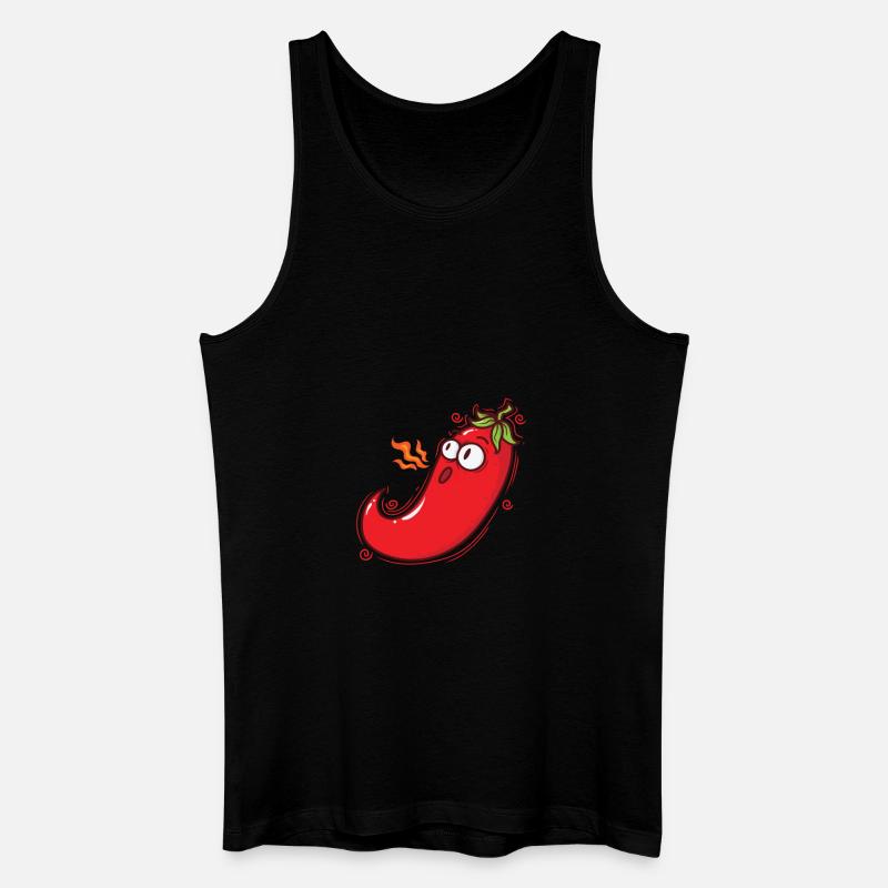 Chilischote Schärfe Gewürz Schärfegrad - Männer Bio Tank Top - Schwarz