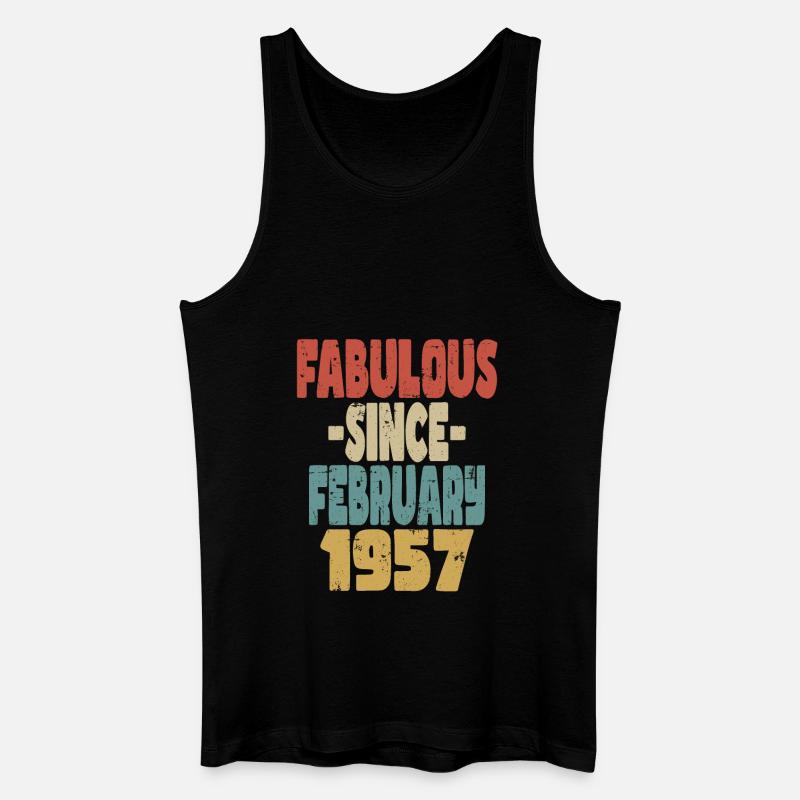 Fabelhafter Februar 1957 - Männer Bio Tank Top - Schwarz