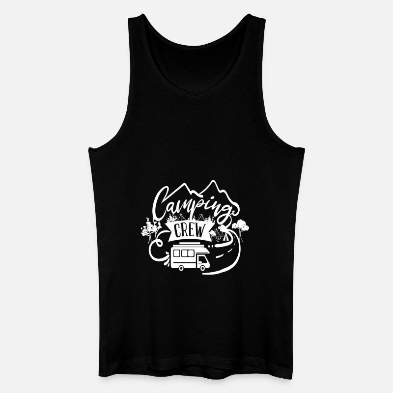 Camping-Crew - Männer Bio Tank Top - Schwarz