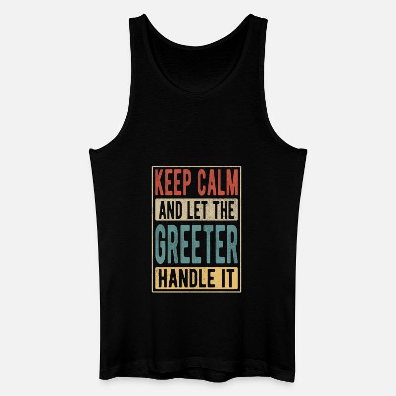 Cadeau rétro Greeter - Débardeur bio Homme - noir