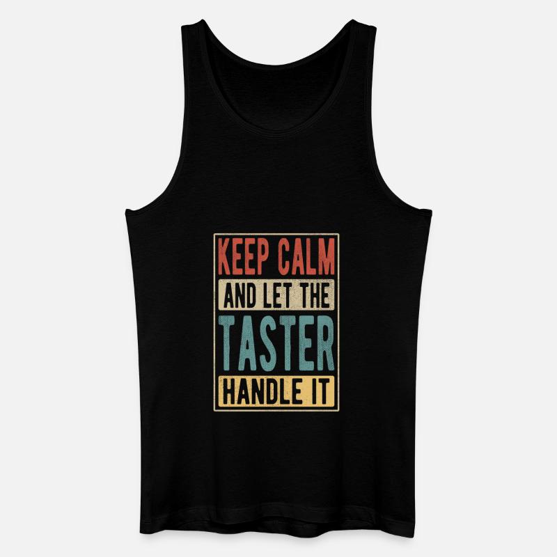 Probier-Retro-Geschenk - Männer Bio Tank Top - Schwarz