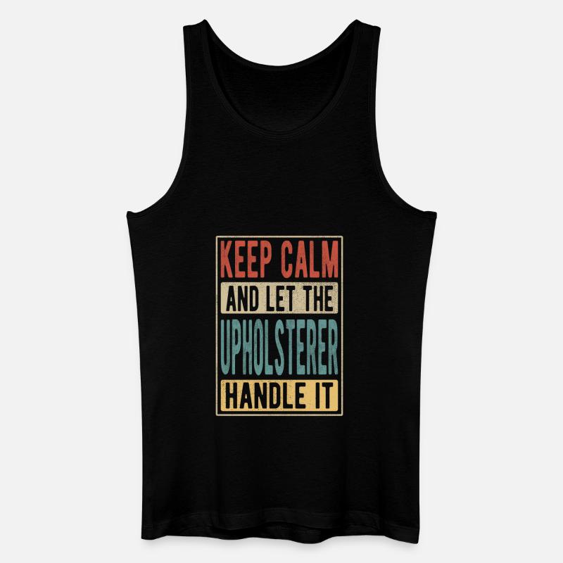Upholsterer Retro Gift - Men’s Organic Tank Top - black