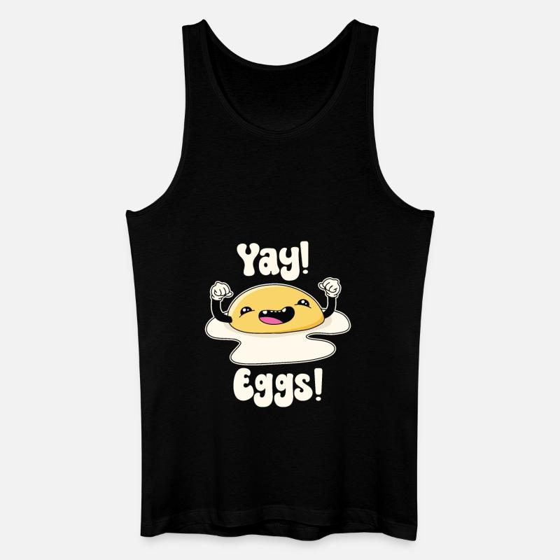 Juhu-Eier - Männer Bio Tank Top - Schwarz