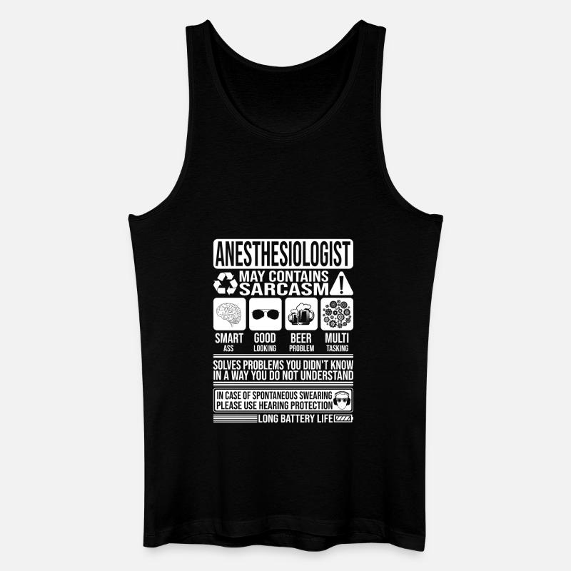 Anästhesist Sarkasmus lustiges Geschenk - Männer Bio Tank Top - Schwarz