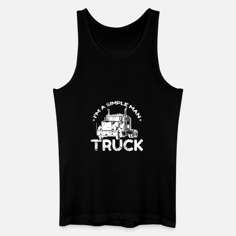 I'm a simple Man Trucker - Männer Bio Tank Top - Schwarz