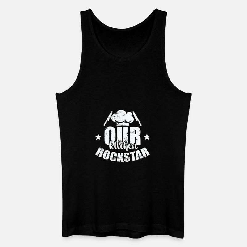 Our Kitchen Star - Männer Bio Tank Top - Schwarz