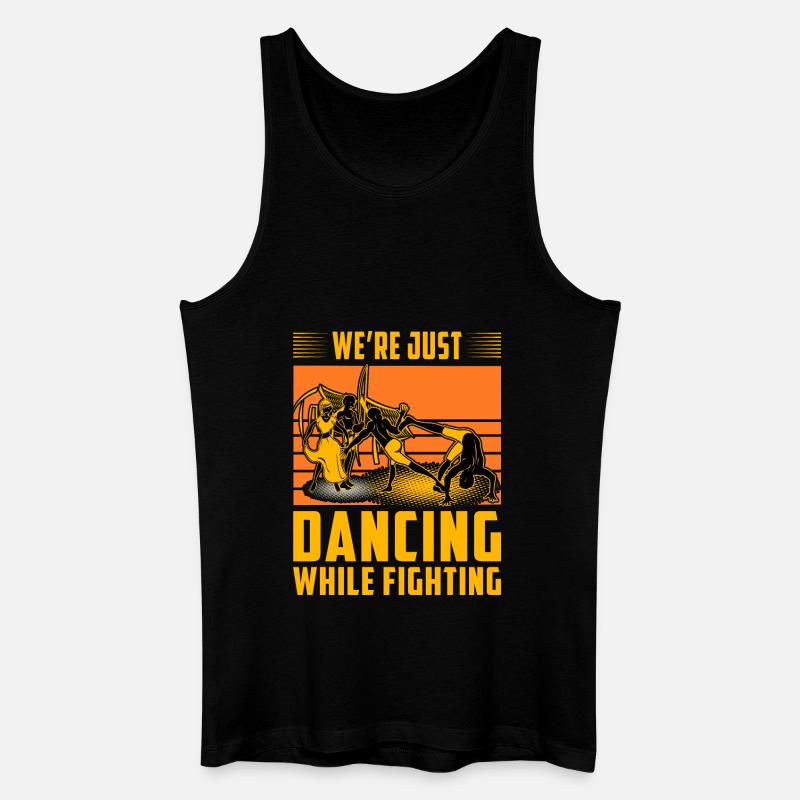 We're just dancing while fighting - Men’s Organic Tank Top - black