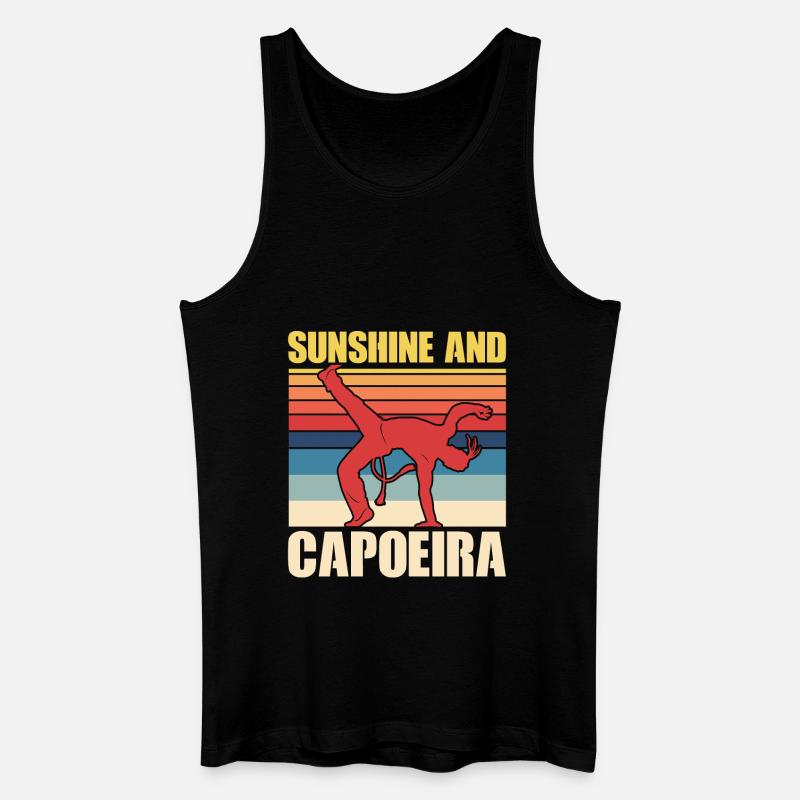 Sonne und Capoeira - Männer Bio Tank Top - Schwarz