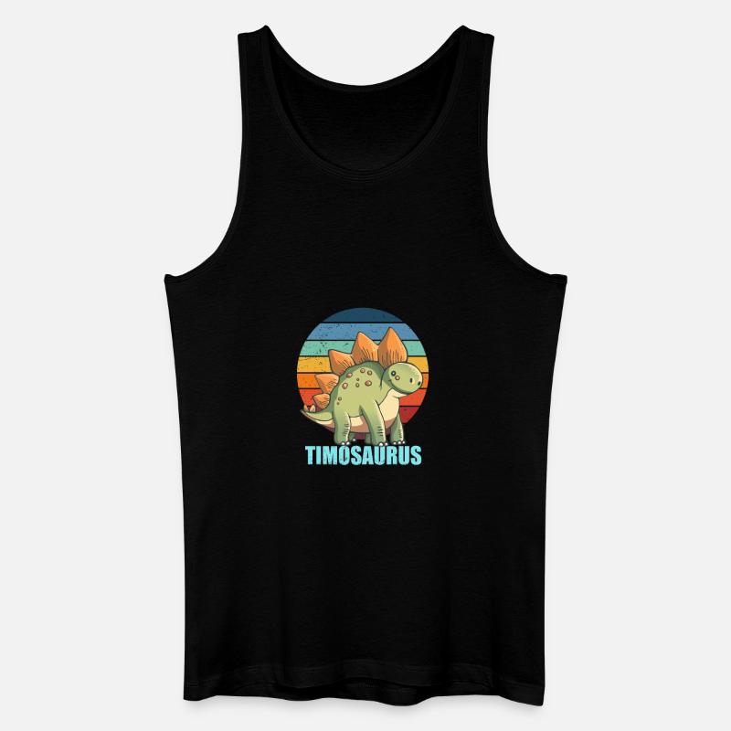 Timosaurus Geschenkidee für Timo - Männer Bio Tank Top - Schwarz