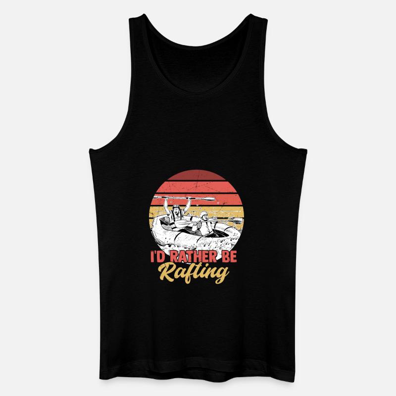 I'd Rather Be Rafting Paddling - Männer Bio Tank Top - Schwarz