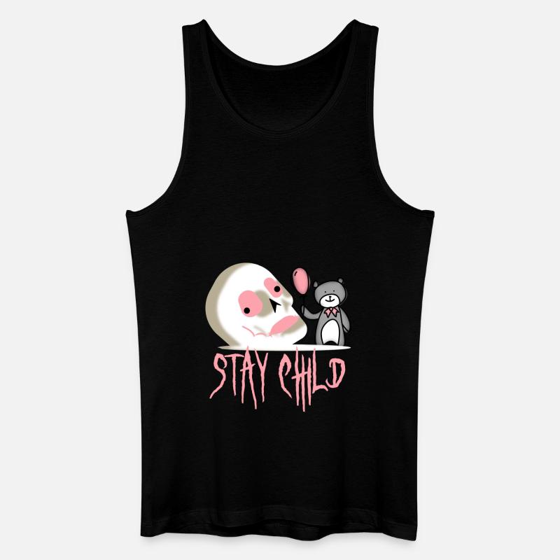 Mädchenhaft bleib kindlich - Männer Bio Tank Top - Schwarz