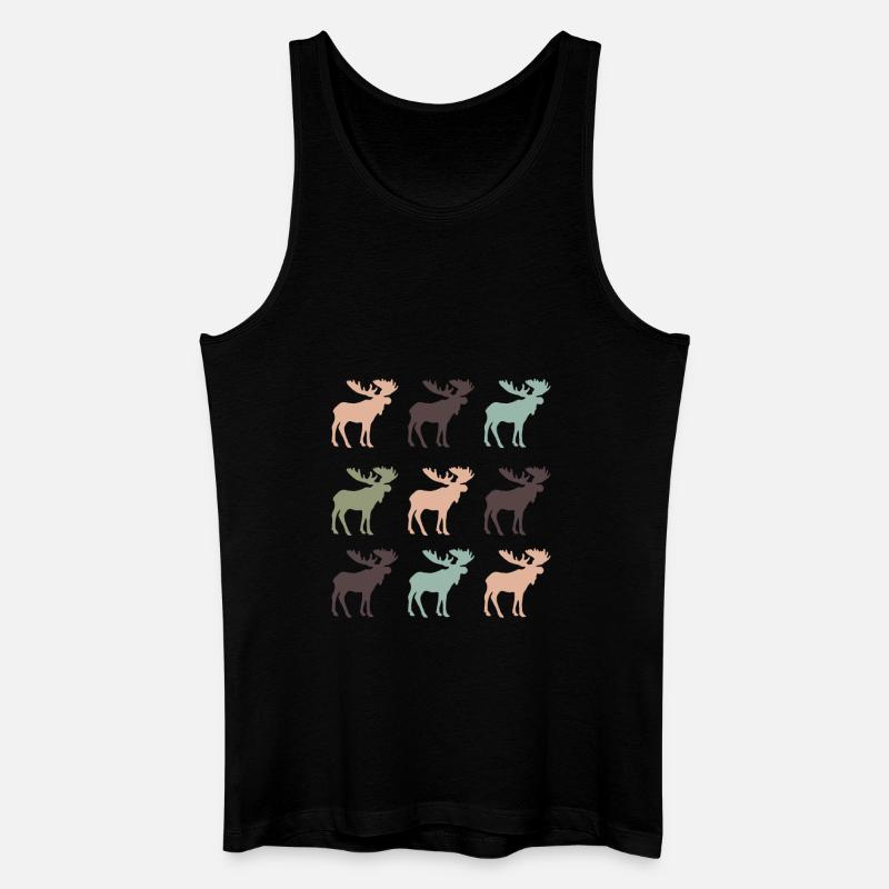 Elch - Männer Bio Tank Top - Schwarz