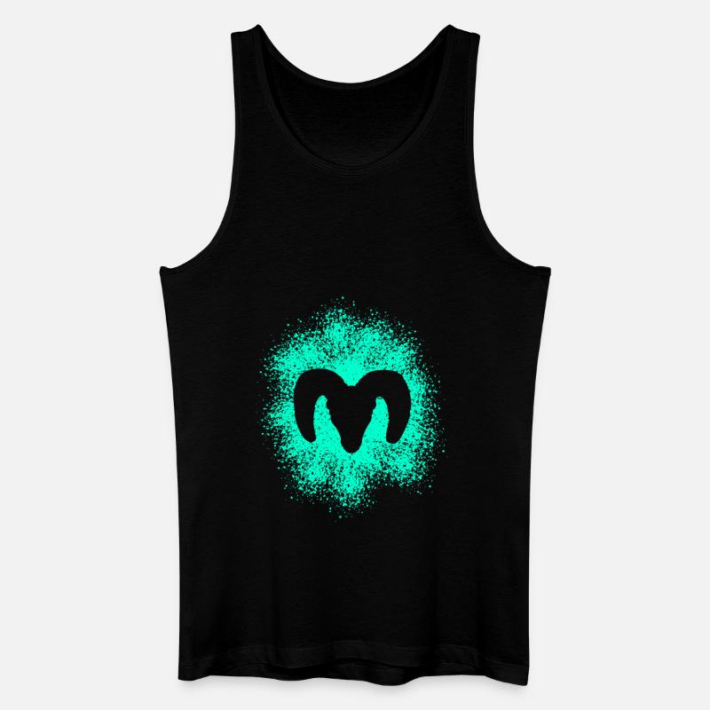 Dickhornschaf - Männer Bio Tank Top - Schwarz