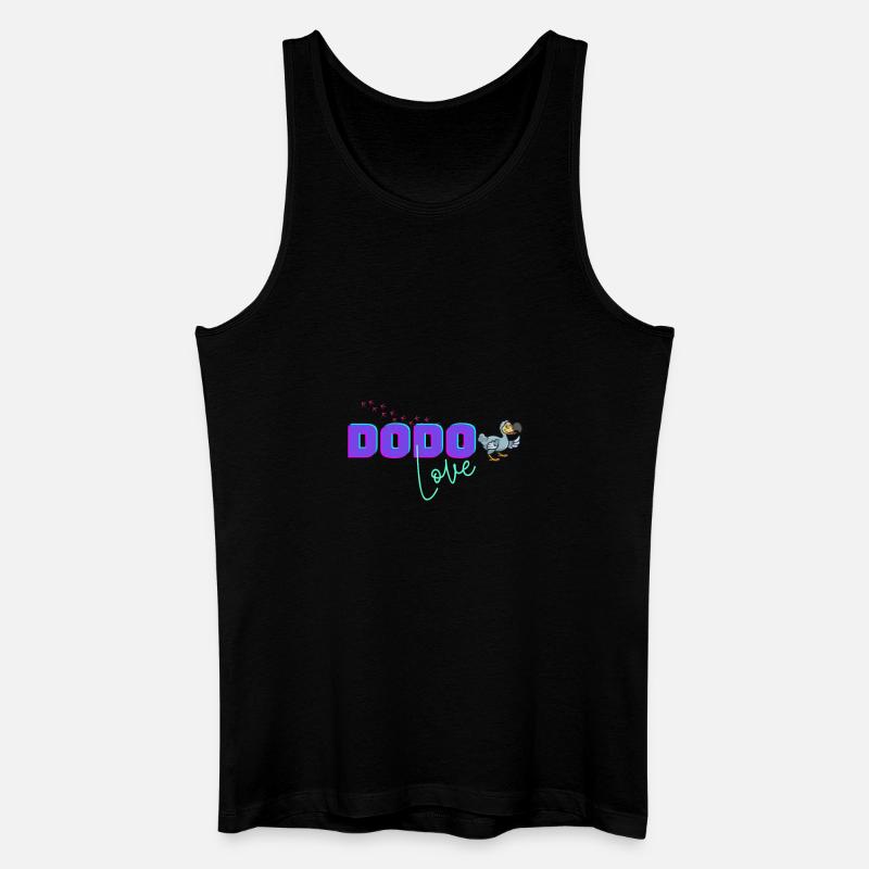 Dodo Love Vogel - Männer Bio Tank Top - Schwarz