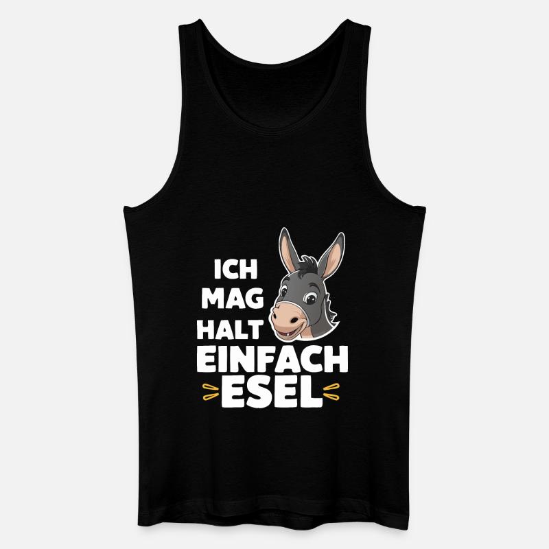 Esel Eselchen Maultier Muli - Männer Bio Tank Top - Schwarz